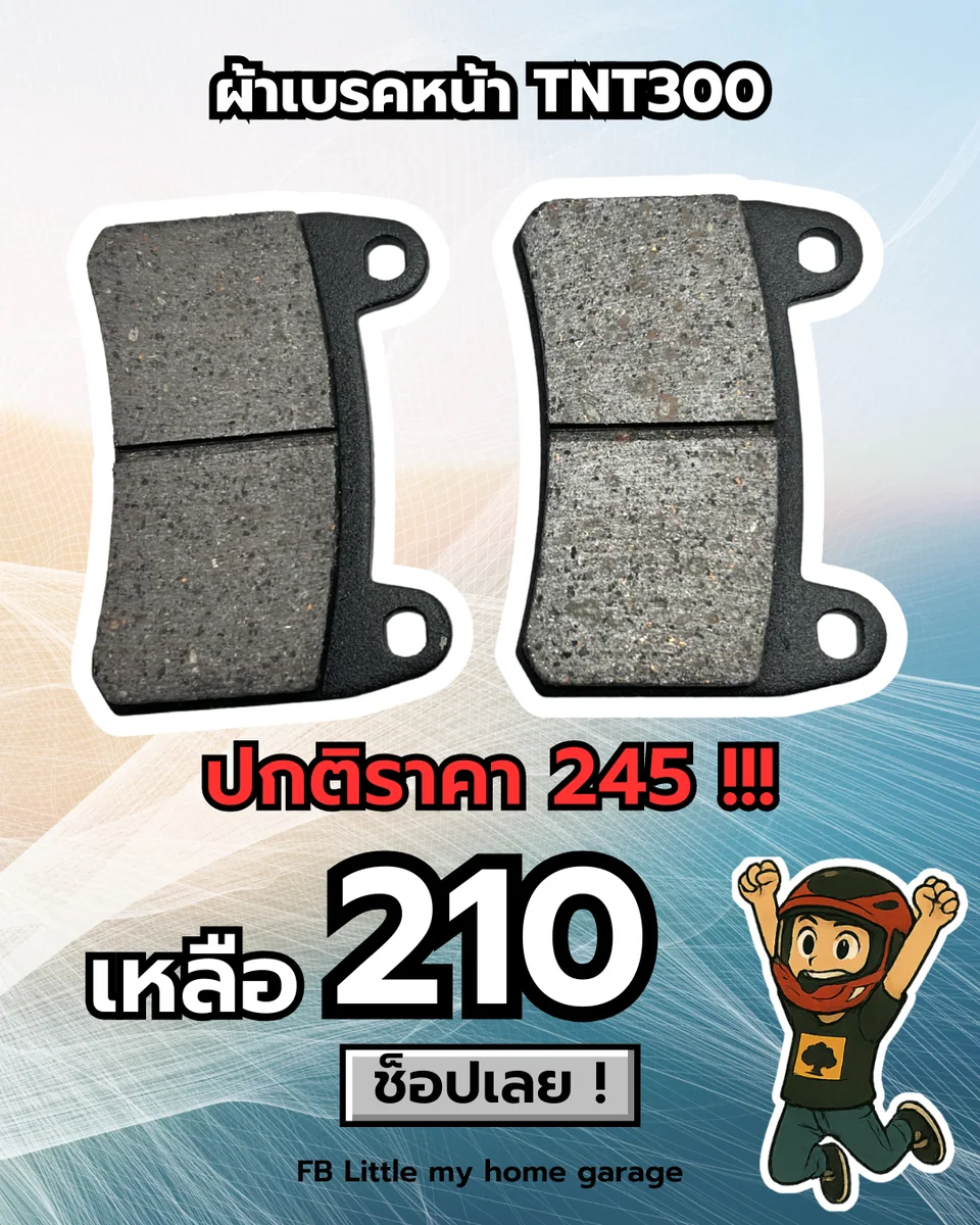ผ้าเบรคหน้า TNT300