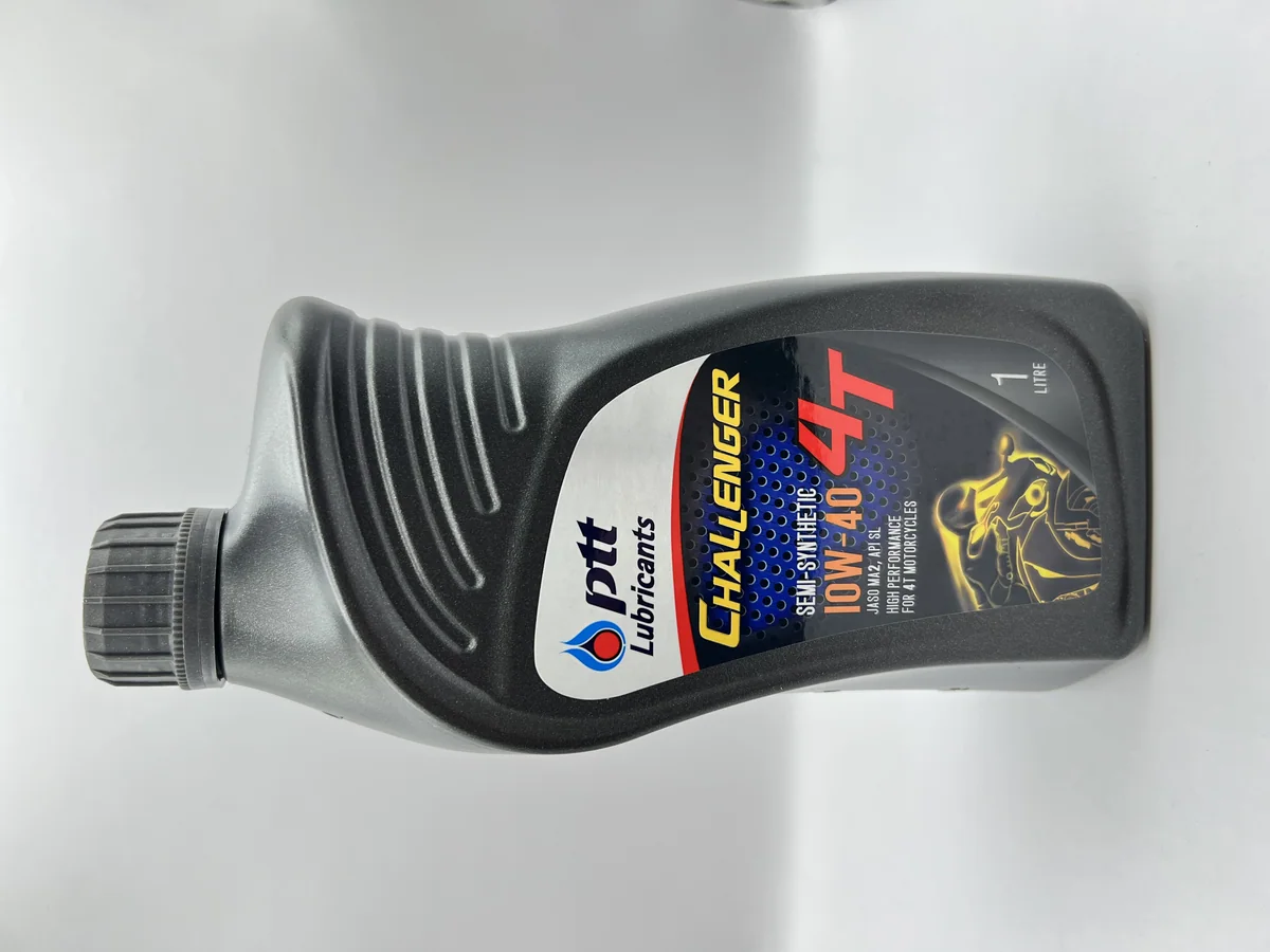 (f)น้ำมันเครื่อง PTT challenger Semi synthetic 10W-40 1 ลิตร
