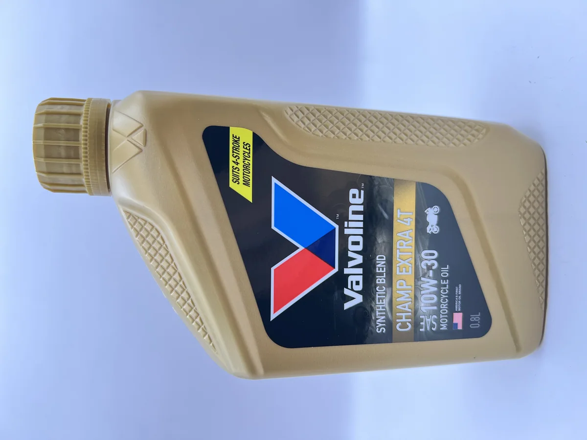 (f)น้ำมันเครื่อง Valvoline synthetic blend champ extra 4T 10W-30 0.8 ลิตร