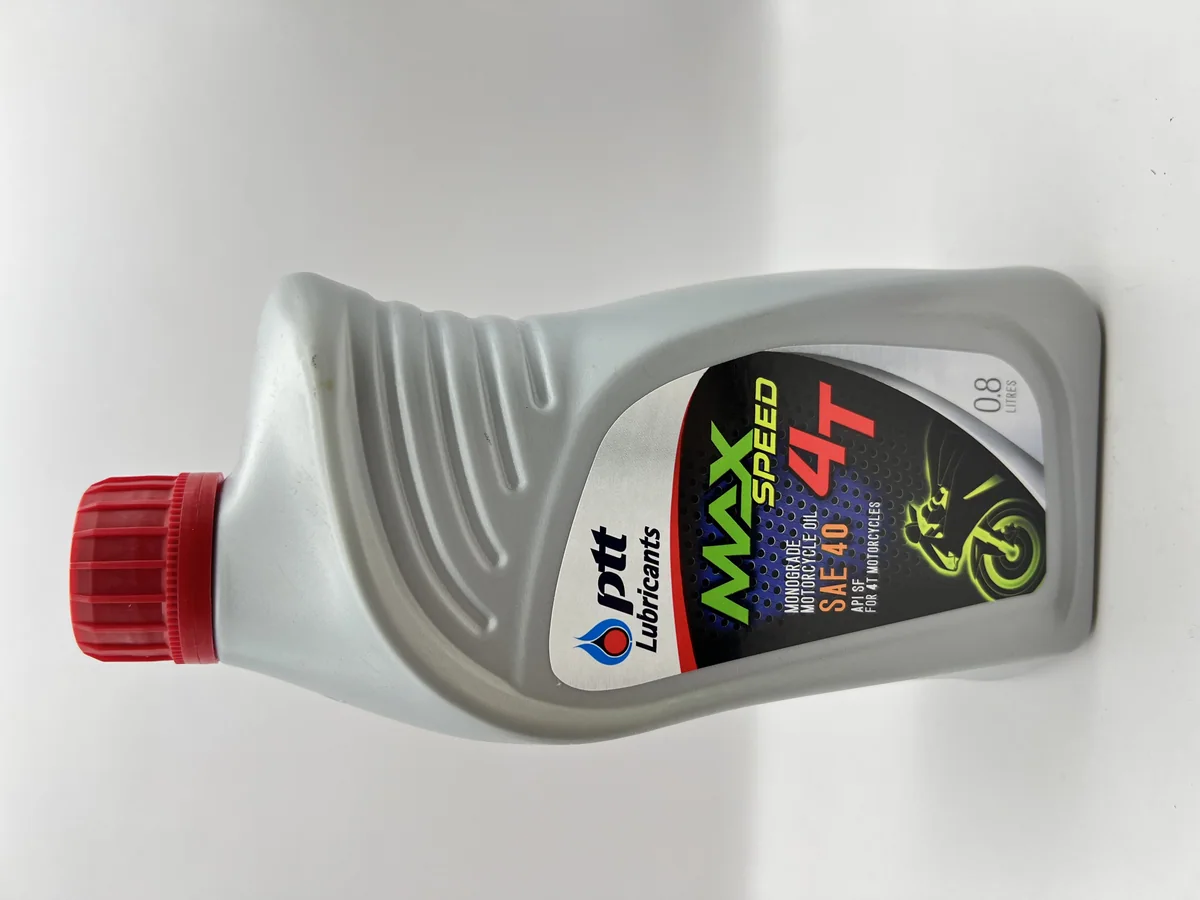 (f)น้ำมันเครื่อง PTT Lubricants MAX Speed Monograde motorcycle oil 4T SAE 40 0.8ลิตร